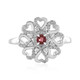 Anillo en plata con Turmalina rosa de Nigeria