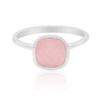 Anillo en plata con Jade rosa