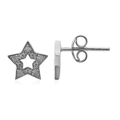 Pendientes en plata con Diamante I3 (I)