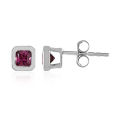 Pendientes en plata con Rodolita