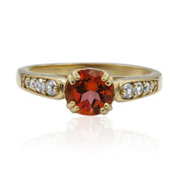 Anillo en plata con Topacio mandarina