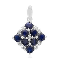 Colgante en plata con Zafiro azul
