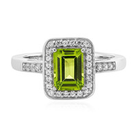 Anillo en plata con Peridoto de Jilin