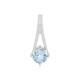 Colgante en plata con Topacio azul cielo