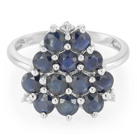 Anillo en plata con Zafiro azul