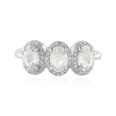 Anillo en plata con Zafiro blanco