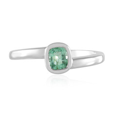 Anillo en plata con Esmeralda de Rusia