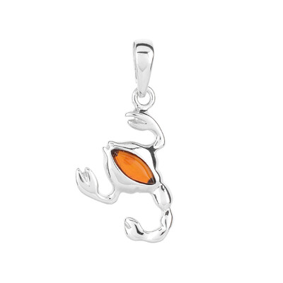 Colgante en plata con Ámbar báltico (dagen)