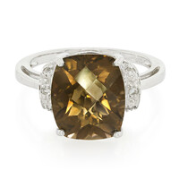 Anillo en plata con Cuarzo ahumado