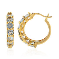 Pendientes en plata con Topacio azul cielo