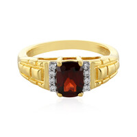 Anillo en plata con Granate de Mozambique