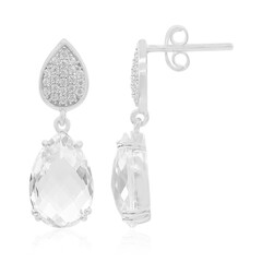 Pendientes en plata con Topacio blanco