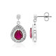 Pendientes en plata con Rubí de Bemainty
