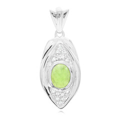Colgante en plata con Crisoprasa imperial
