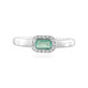 Anillo en plata con Esmeralda de Rusia