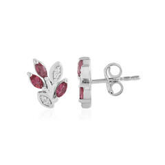 Pendientes en plata con Turmalina rosa