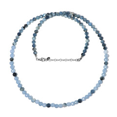 Collar en plata con Aguamarina musgo