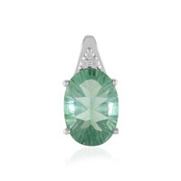 Colgante en plata con Fluorita verde