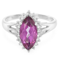 Anillo en plata con Topacio uva