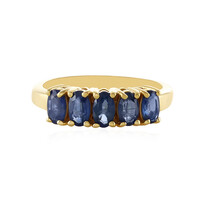 Anillo en plata con Zafiro azul