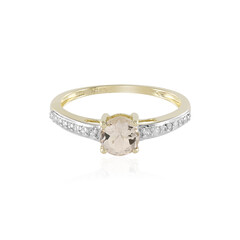 Anillo en oro con Morganita de Madagascar