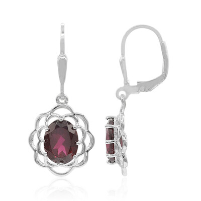 Pendientes en plata con Rodolita