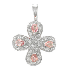 Colgante en plata con Zafiro Padparadscha