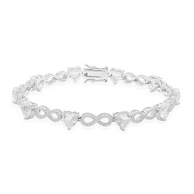 Brazalete en plata con Topacio blanco