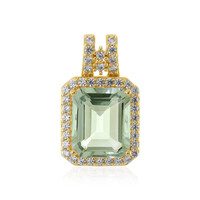 Colgante en plata con Amatista verde