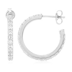 Pendientes en plata con Topacio blanco