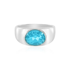 Anillo en plata con Topacio color Paraiba