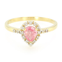Anillo en plata con Zafiro Padparadscha