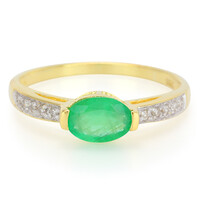 Anillo en plata con Esmeralda de Bahía