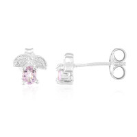 Pendientes en plata con Turmalina cuprífera rosa
