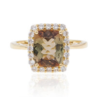 Anillo en oro con Andalucita
