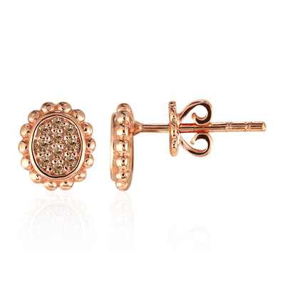 Pendientes en oro con Diamante rosa de Francia de Argyle SI1 (Annette)