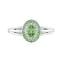 Anillo en plata con Tsavorita de Tanzania
