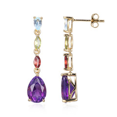 Pendientes en plata con Amatista de Zambia