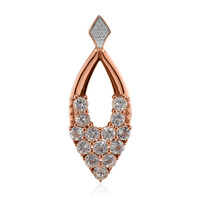 Colgante en oro con Danburita rosa de México