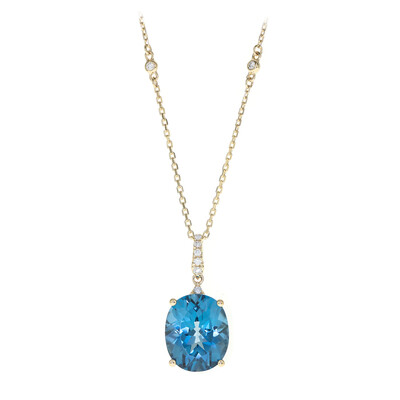 Collar en oro con Topacio azul de Londres (CIRARI)