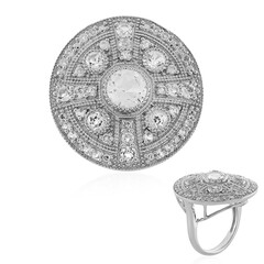 Anillo en plata con Topacio blanco