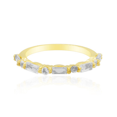 Anillo en plata con Topacio blanco