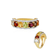 Anillo en plata con Citrino Brandy