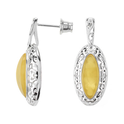 Pendientes en plata con Ámbar báltico (dagen)