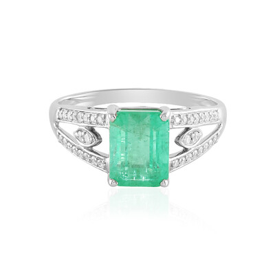 Anillo en oro con Esmeralda de Rusia (AMAYANI)