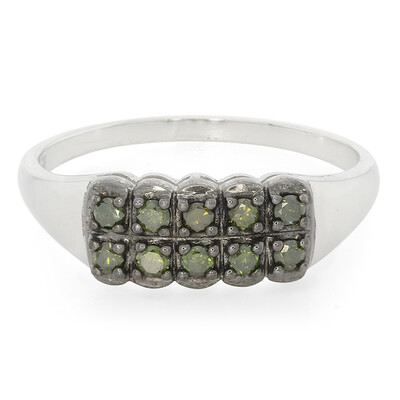 Anillo en plata con Diamante fantasía