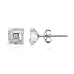 Pendientes en plata con Topacio blanco