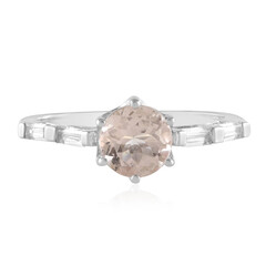 Anillo en oro con Morganita de Brasil