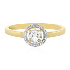 Anillo en plata con Topacio blanco