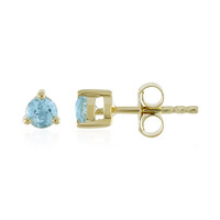 Pendientes en plata con Topacio azul suizo